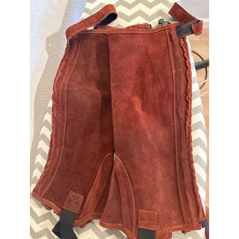 Women’s Leather Boot Cuffs – Red Brick Color, Boot Toppers